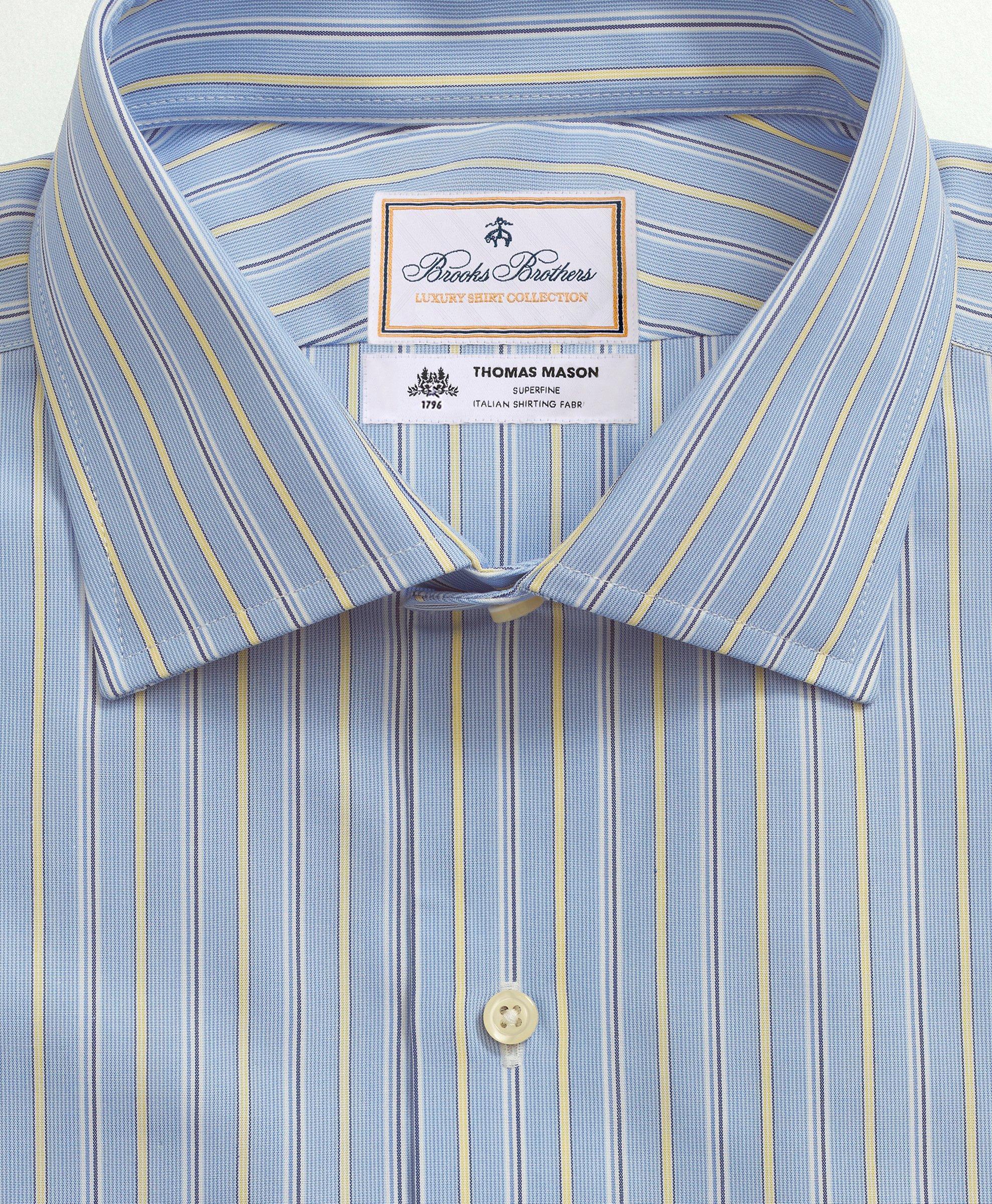 Brooks Brothers X Thomas Mason® Cotton Poplin English Collar, Stripe Dress  Shirt