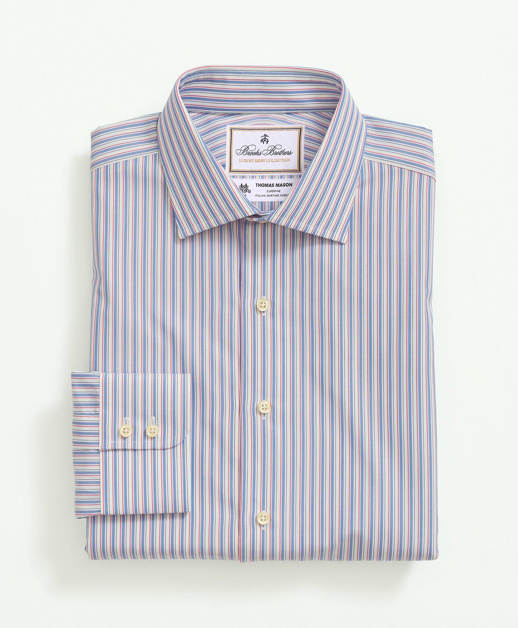 Orange and White Stripe Dress Shirt | Custom Made Shirts