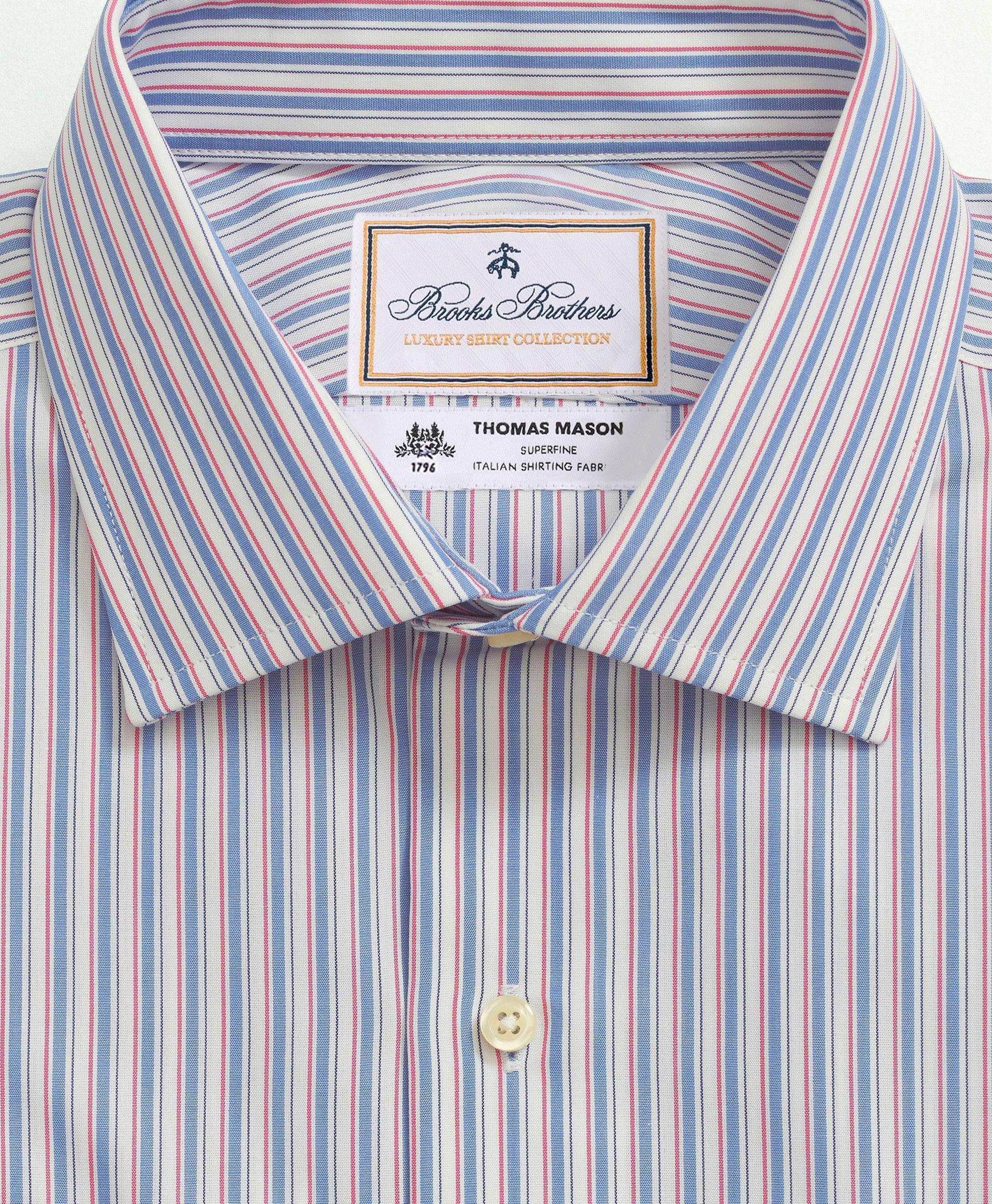 Brooks Brothers X Thomas Mason® Cotton Poplin English Collar, Stripe Dress  Shirt