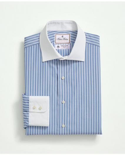 Brooks Brothers X Thomas Mason® Cotton Poplin English Collar, Stripe Dress Shirt, image 4