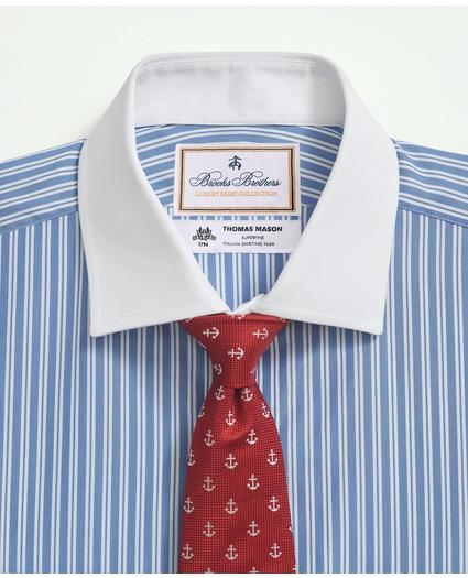 Brooks Brothers X Thomas Mason® Cotton Poplin English Collar, Stripe Dress Shirt, image 2