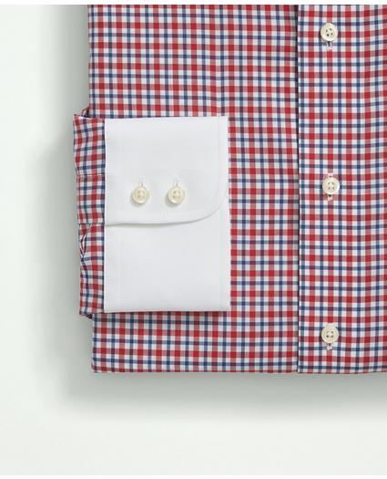 Brooks Brothers X Thomas Mason® Cotton Poplin English Collar, Check Dress Shirt, image 3