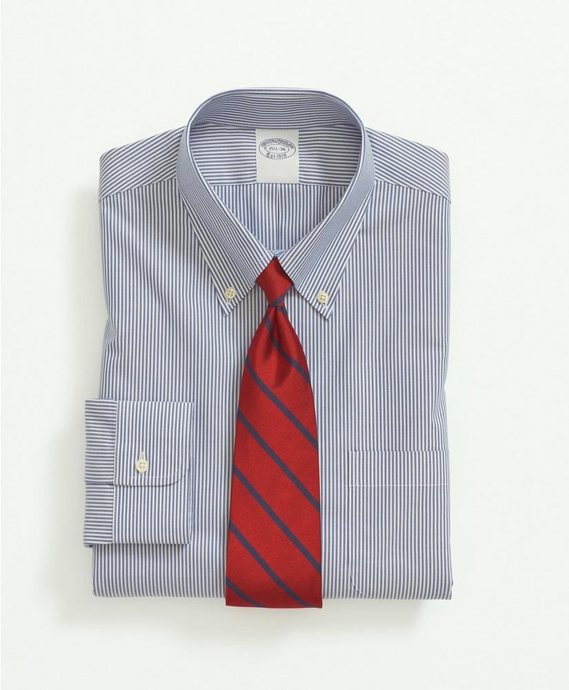 Stretch Supima® Cotton Non-Iron Pinpoint Oxford Button-Down Collar, Candy Stripe Dress Shirt, image 1