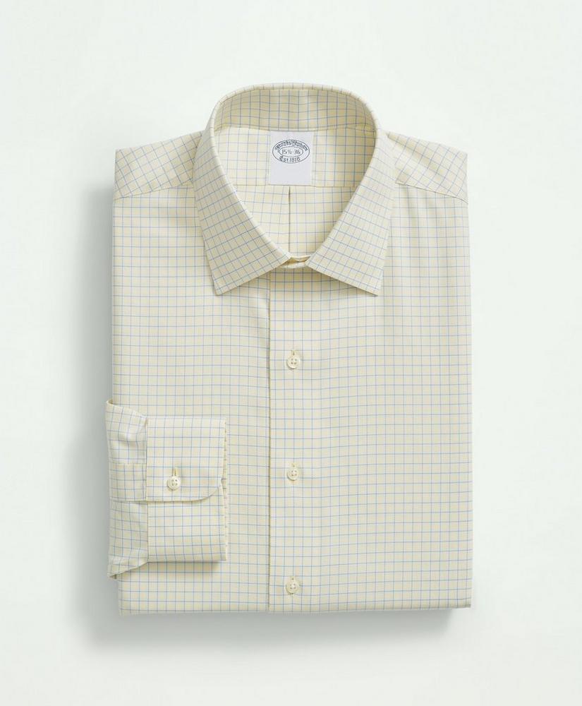 Stretch Supima® Cotton Non-Iron Royal Oxford Ainsley Collar, Windowpane Dress Shirt, image 2