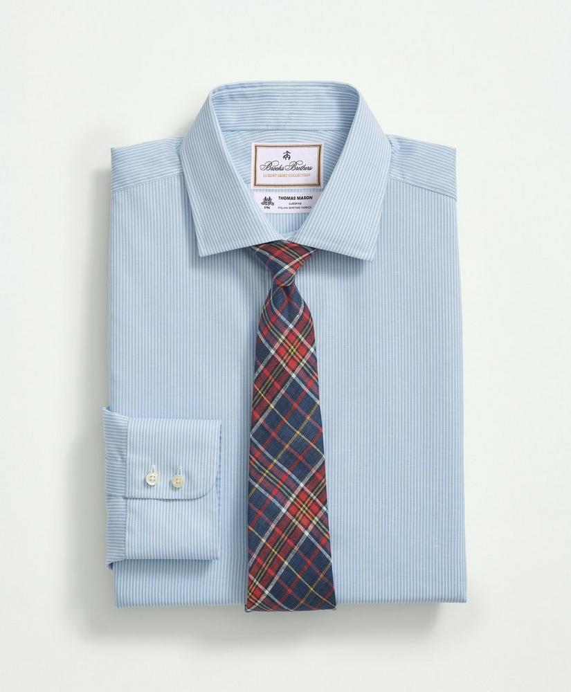 Brooks Brothers X Thomas Mason® Cotton-Linen English Spread Collar, Mini Stripe Dress Shirt, image 1