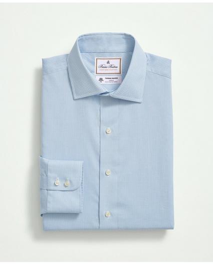 Brooks Brothers X Thomas Mason® Cotton-Linen English Spread Collar, Mini Stripe Dress Shirt, image 4