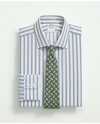 Brooks Brothers X Thomas Mason® Cotton-Linen English Spread Collar, Stripe Dress Shirt, image 1