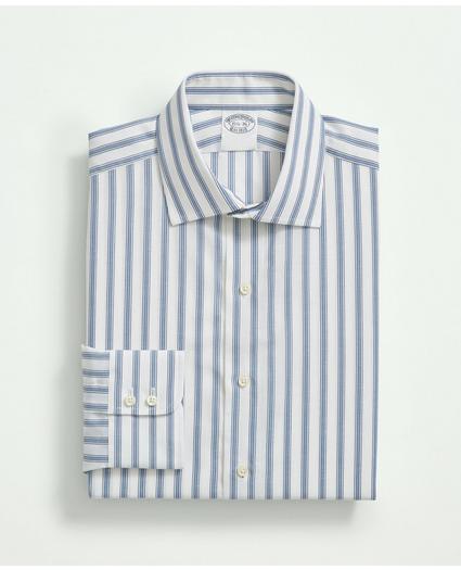 Brooks Brothers X Thomas Mason® Cotton-Linen English Spread Collar, Stripe Dress Shirt, image 3
