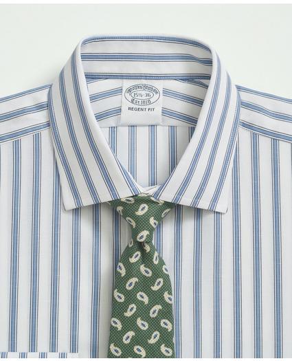 Brooks Brothers X Thomas Mason® Cotton-Linen English Spread Collar, Stripe Dress Shirt, image 4
