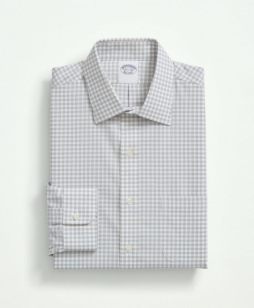 Stretch Supima® Cotton Non-Iron Poplin Ainsley Collar, Check Dress Shirt, image 3
