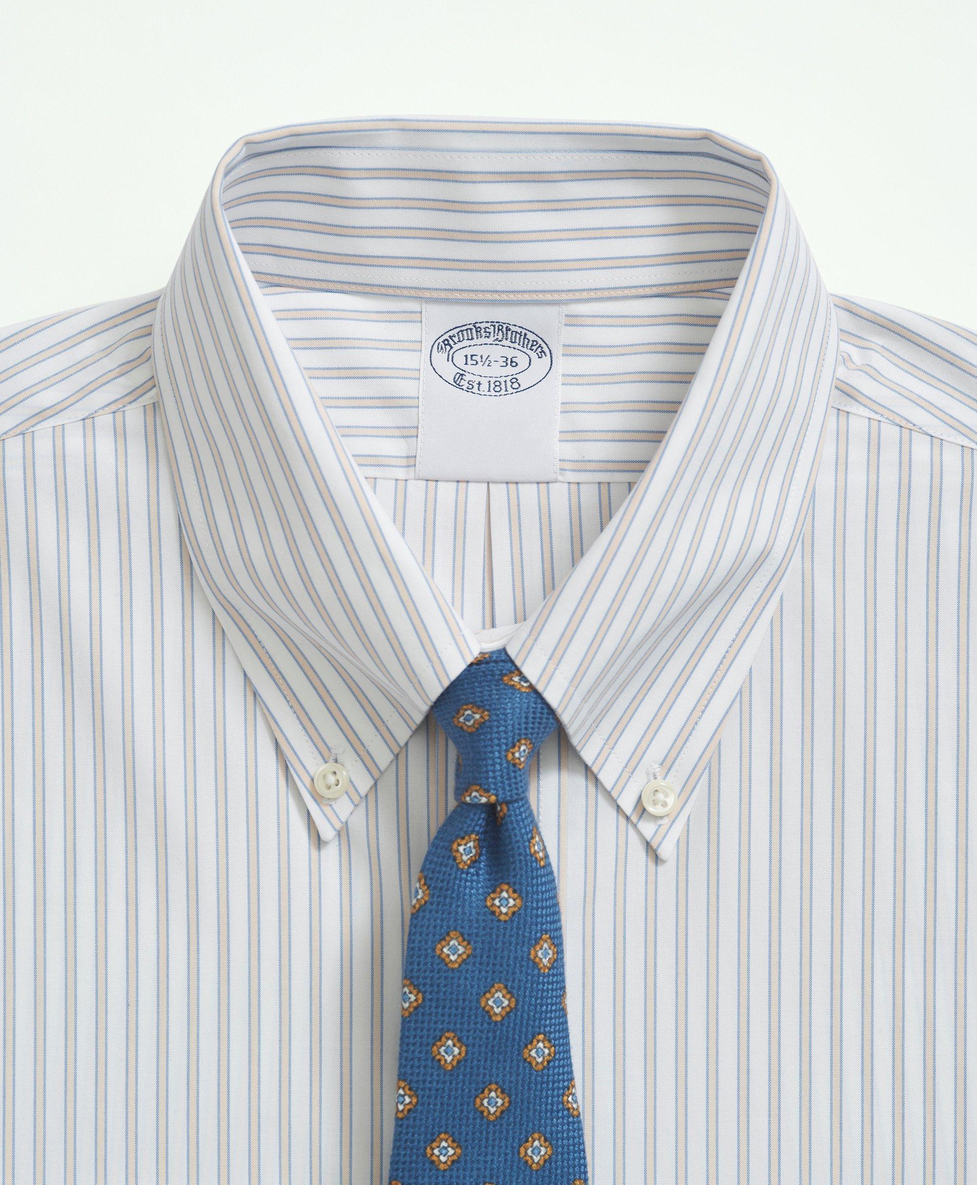 Stretch Supima® Cotton Non-Iron Poplin Button Down Collar, Ground 