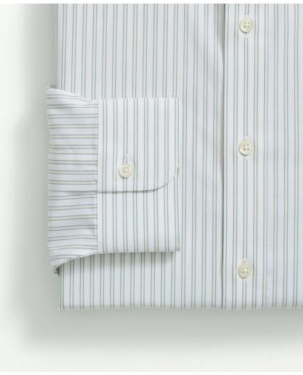 Stretch Supima® Cotton Non-Iron Poplin Button Down Collar, Ground Stripe Dress Shirt, image 2