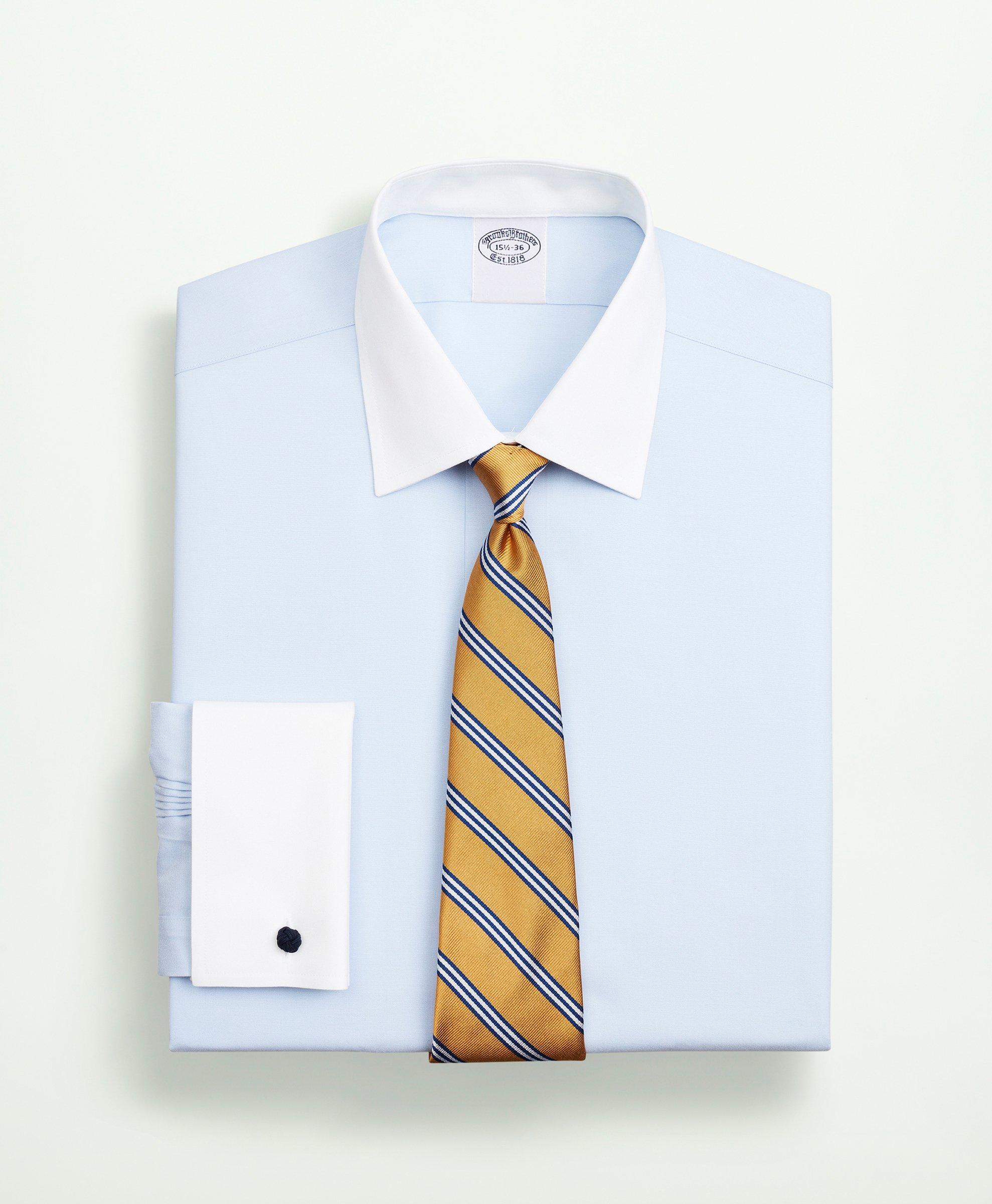 Stretch Supima® Cotton Non-Iron Pinpoint Oxford Ainsley Collar 