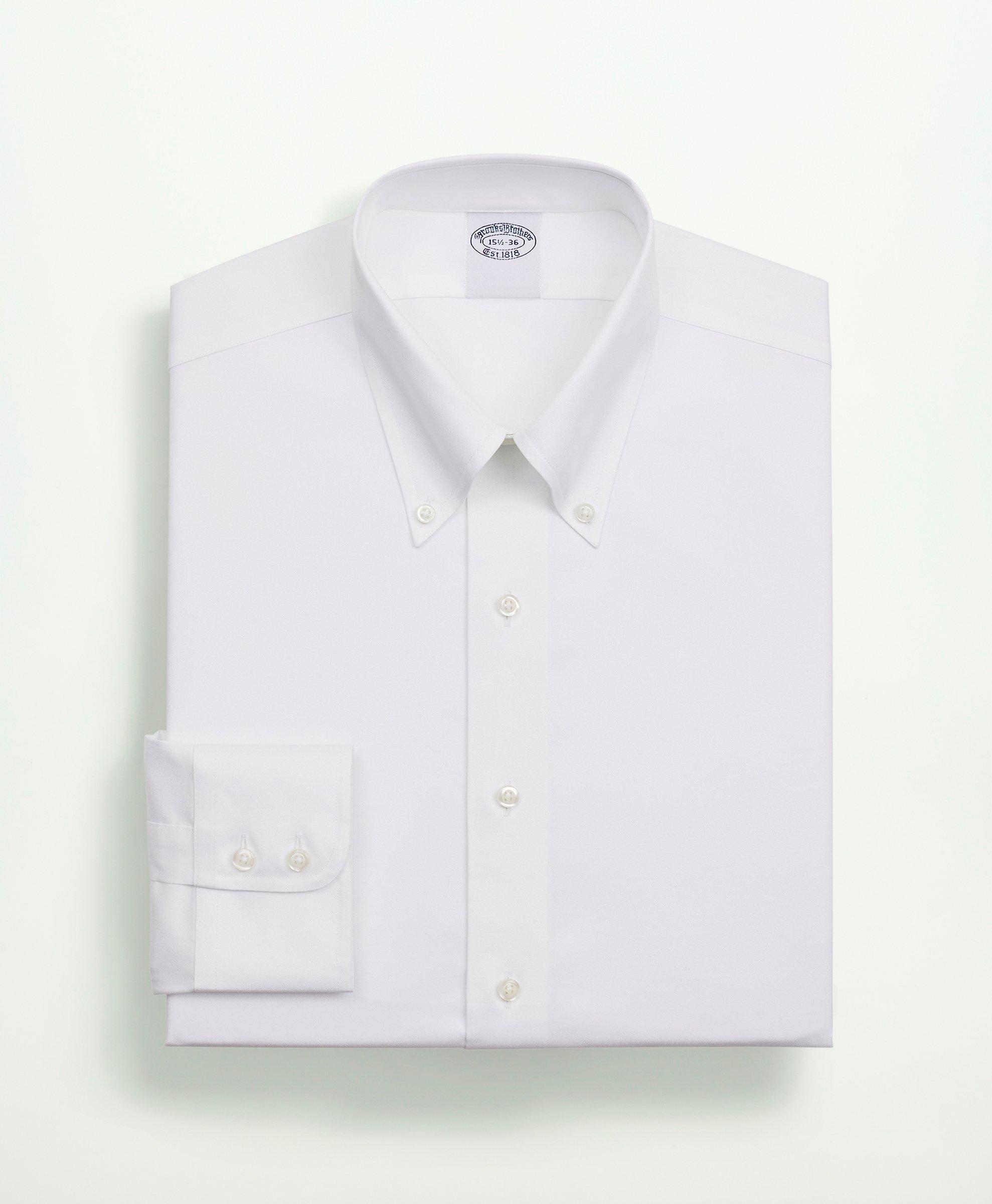 Stretch Supima Cotton Non Iron Twill Button Down Collar Dress Shirt