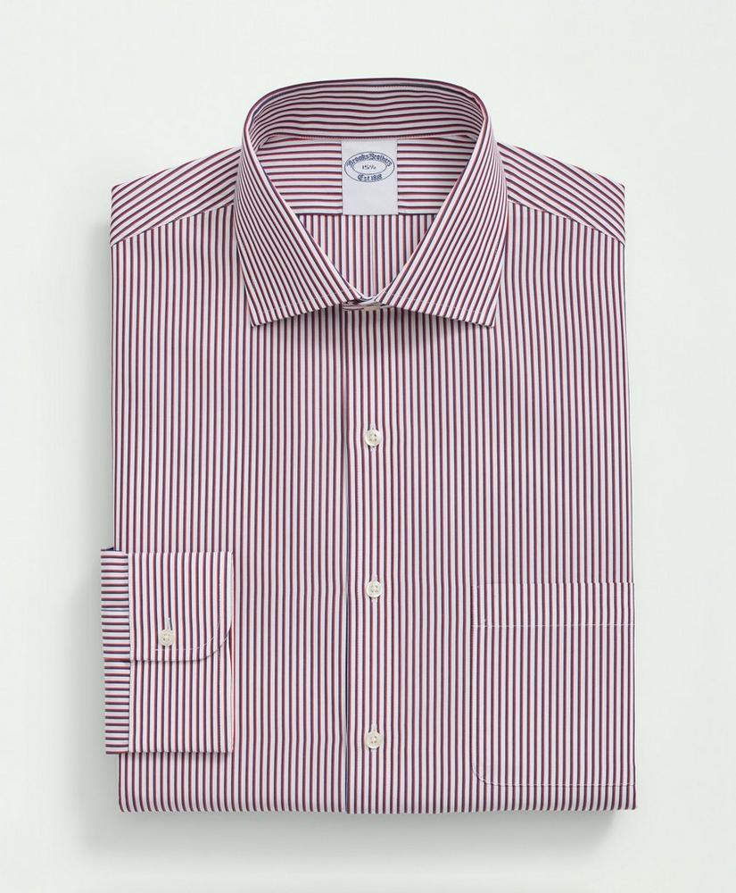 Supima® Cotton Poplin English Collar, Striped Dress Shirt, image 4