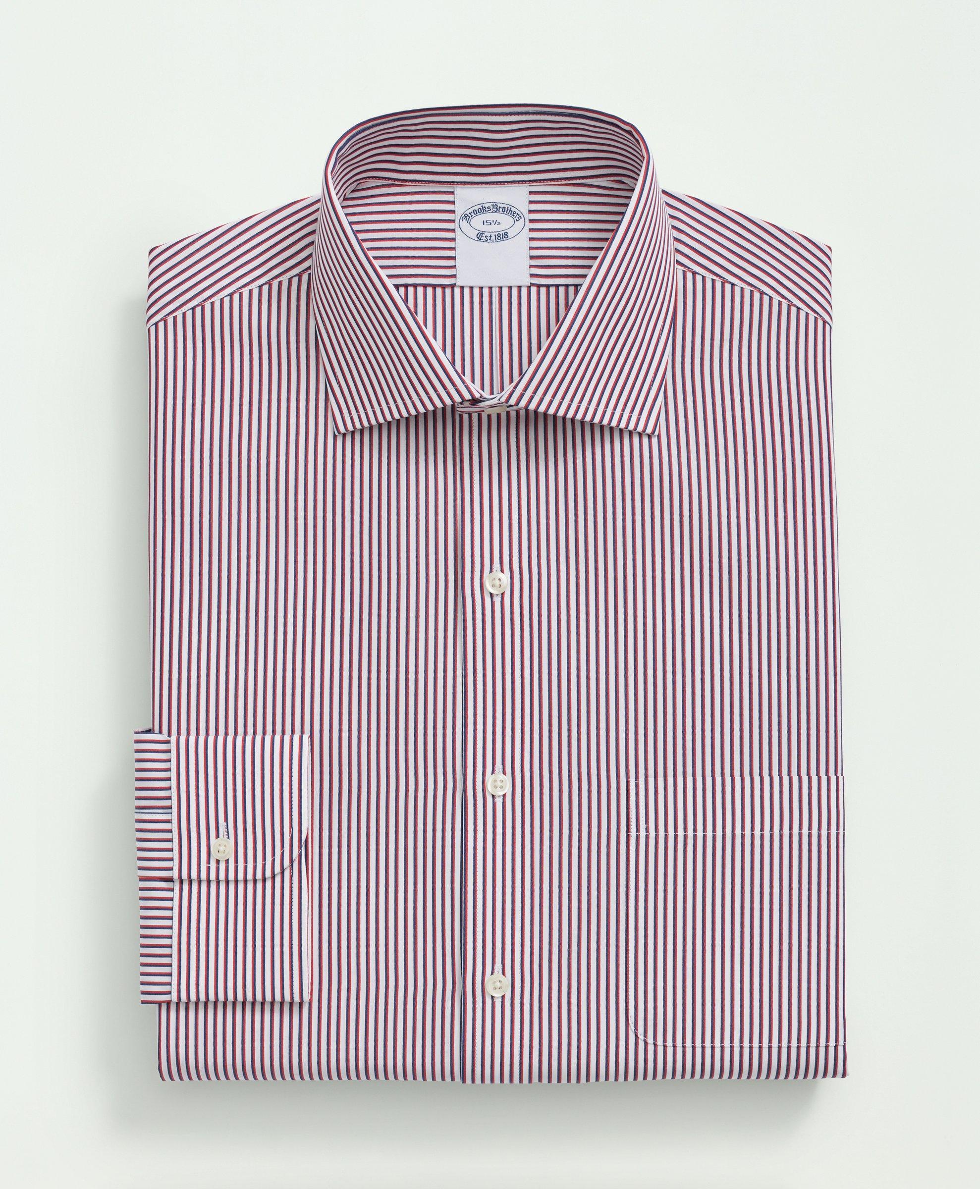 Supima® Cotton Poplin English Collar, Striped Dress Shirt