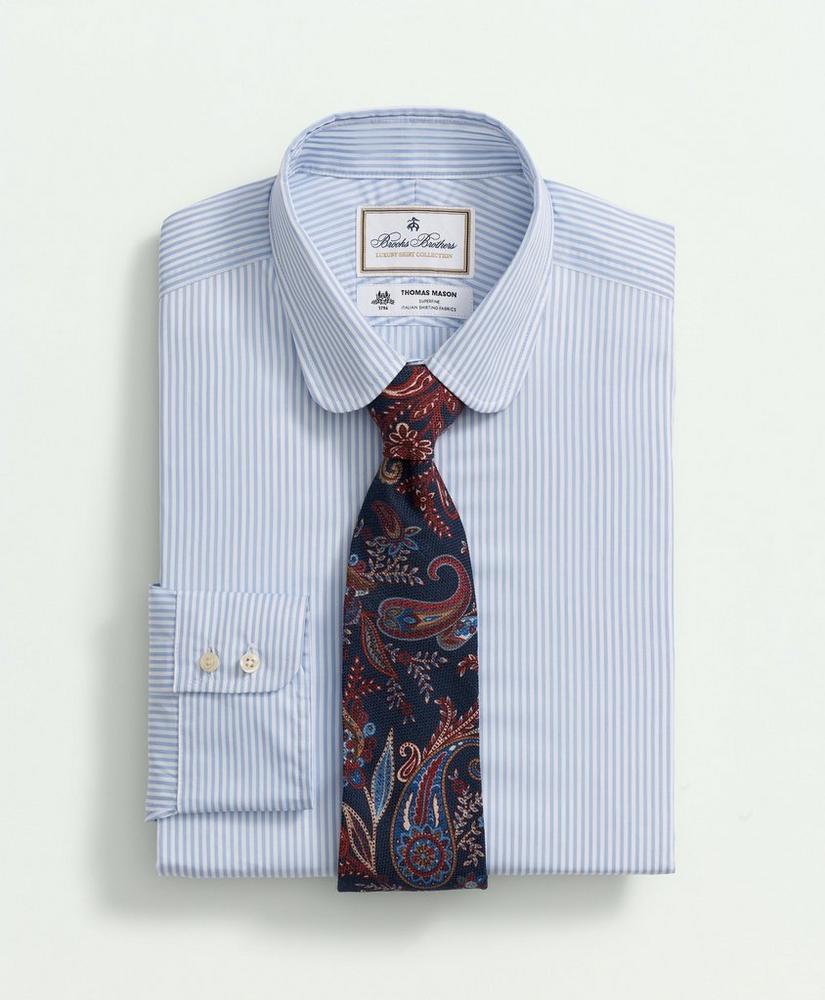 Brooks Brothers X Thomas Mason® Cotton Poplin Club Collar, Striped Dress Shirt, image 1