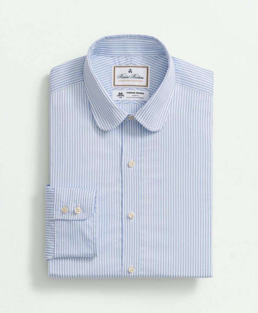Brooks Brothers X Thomas Mason® Cotton Poplin Club Collar, Striped Dress Shirt, image 4