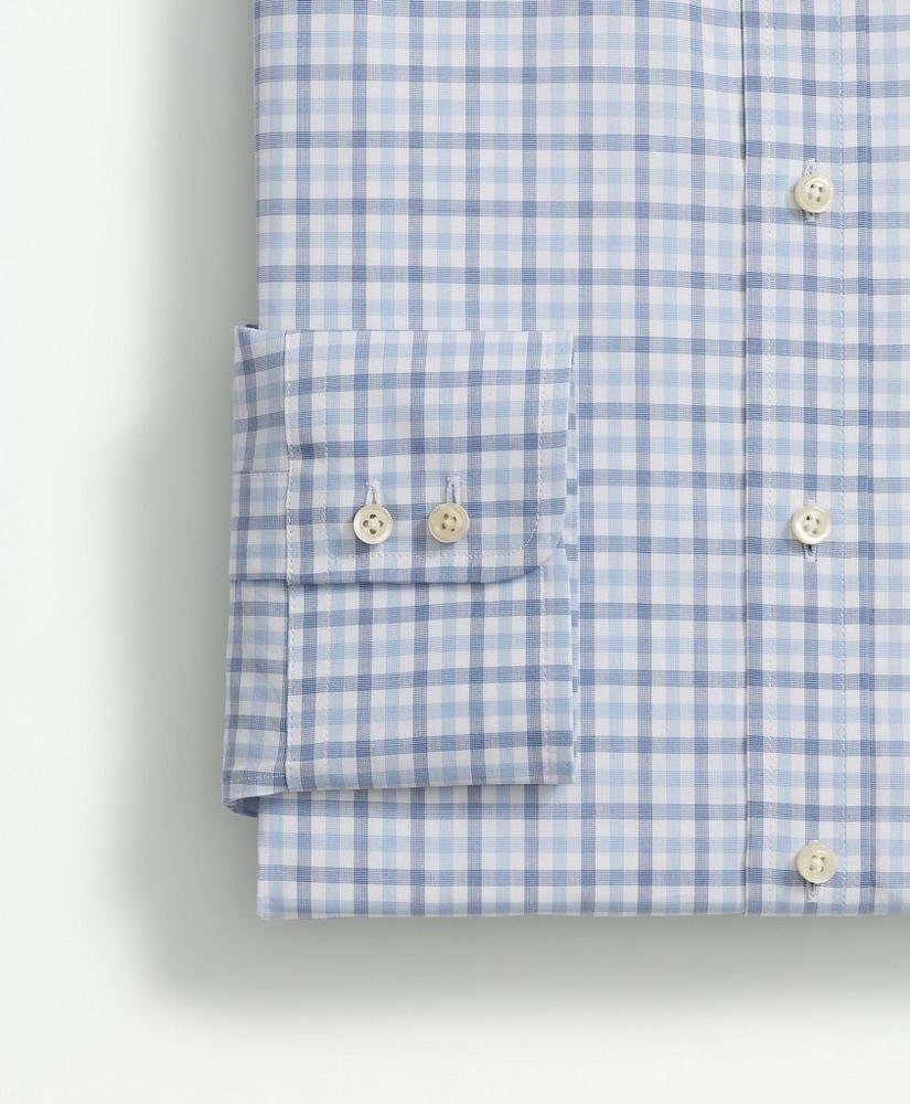 Brooks Brothers X Thomas Mason® Cotton Poplin English Collar, Checked Dress Shirt, image 4