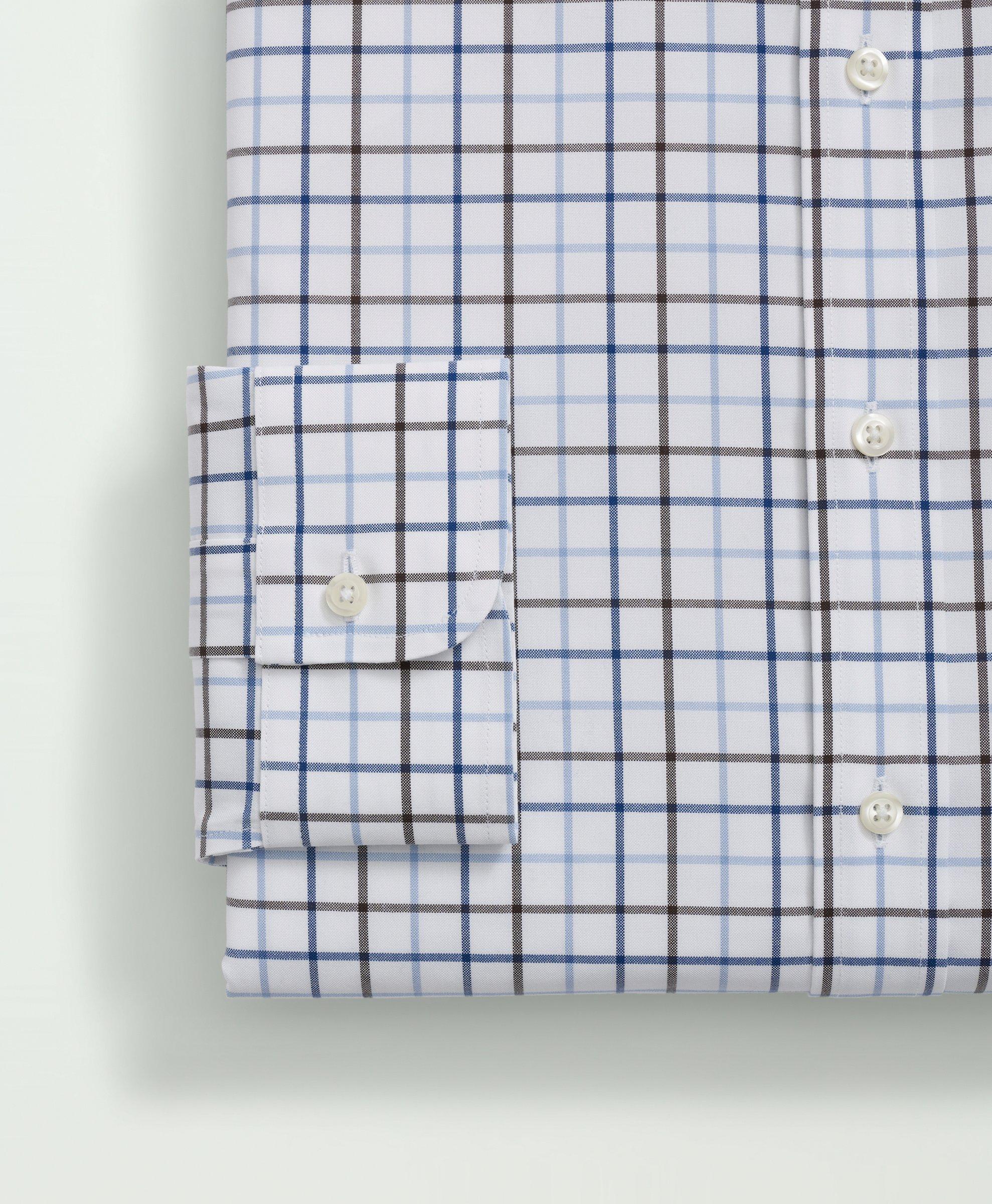 Stretch Supima® Cotton Non-Iron Pinpoint Polo Button-Down Collar 