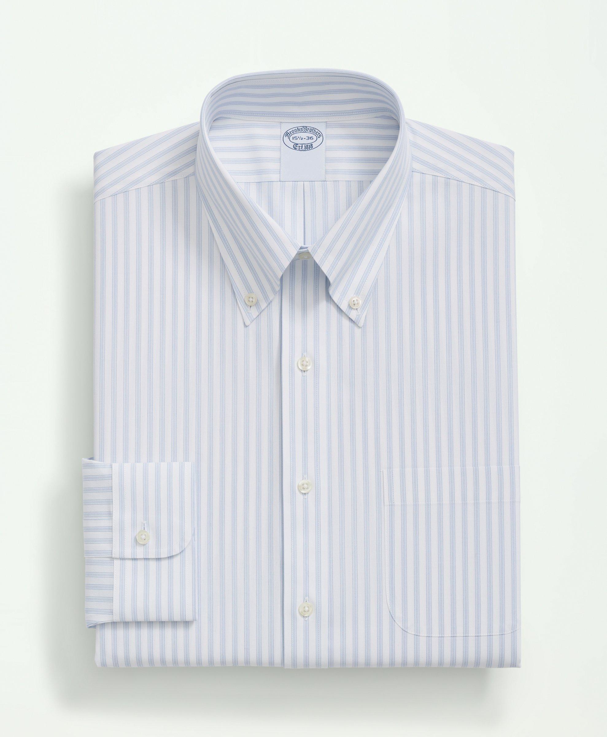 Stretch Supima® Cotton Non-Iron Poplin Polo Button Down Collar 