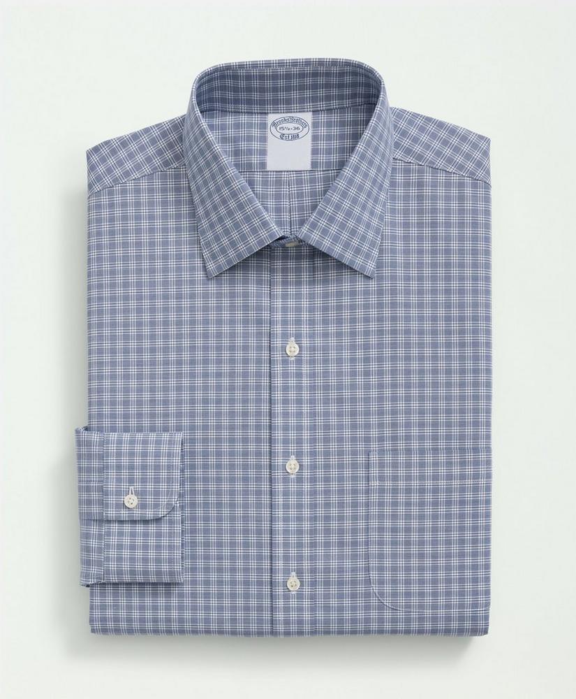 Stretch Supima® Cotton Non-Iron Poplin Ainsley Collar, Checked Dress Shirt, image 3