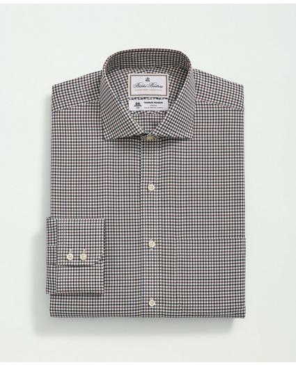 Brooks Brothers X Thomas Mason® Cotton Twill Londoner Collar, Checked Dress Shirt, image 3