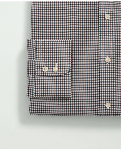 Brooks Brothers X Thomas Mason® Cotton Twill Londoner Collar, Checked Dress Shirt, image 4