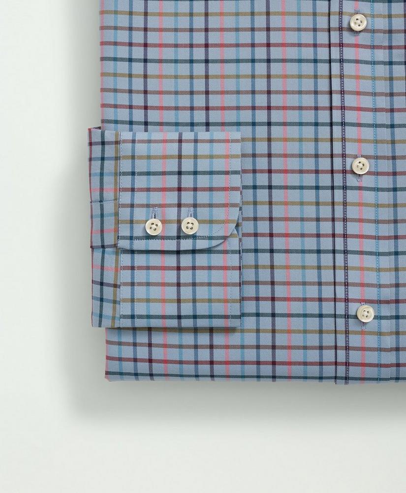 Brooks Brothers X Thomas Mason® Cotton Twill Londoner Collar, Checked Dress Shirt, image 3
