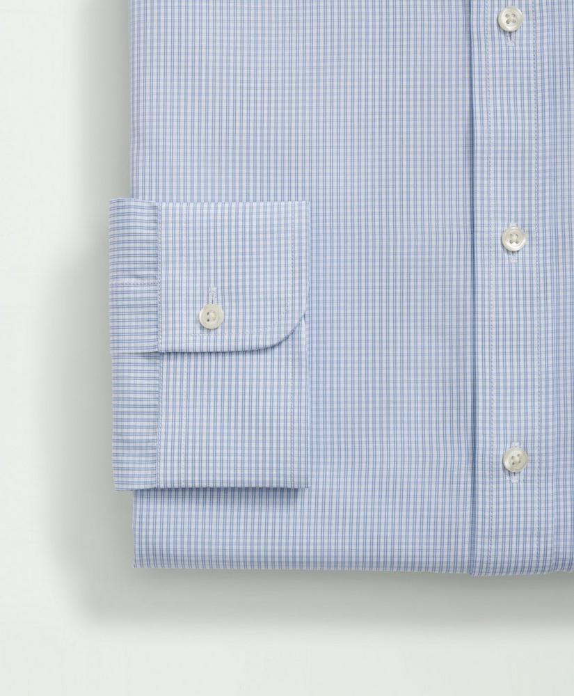 Supima® Cotton Poplin Polo Button-Down Collar, Micro Checked Dress Shirt, image 4