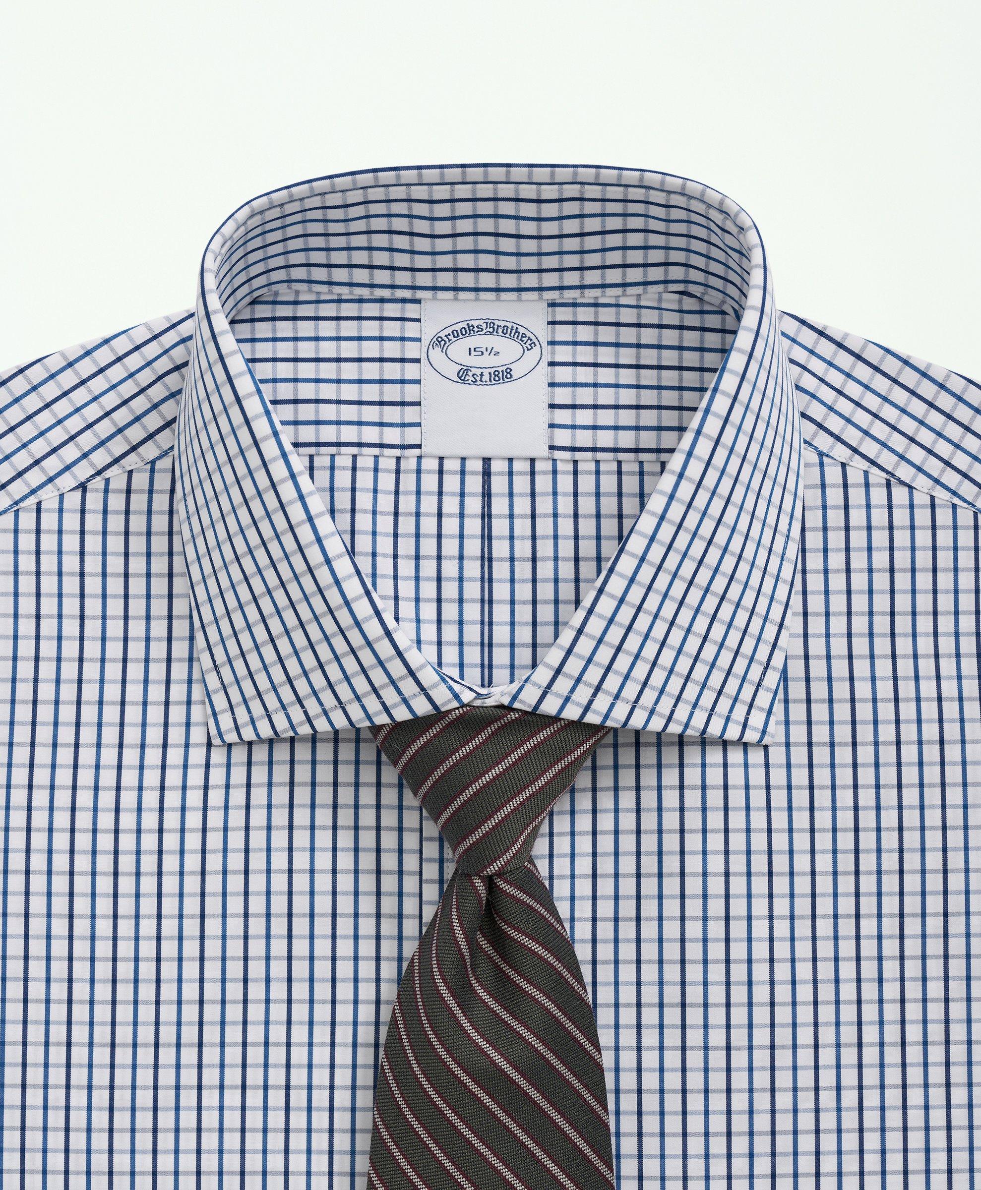 Supima® Cotton Poplin English Collar, Tattersall Dress Shirt
