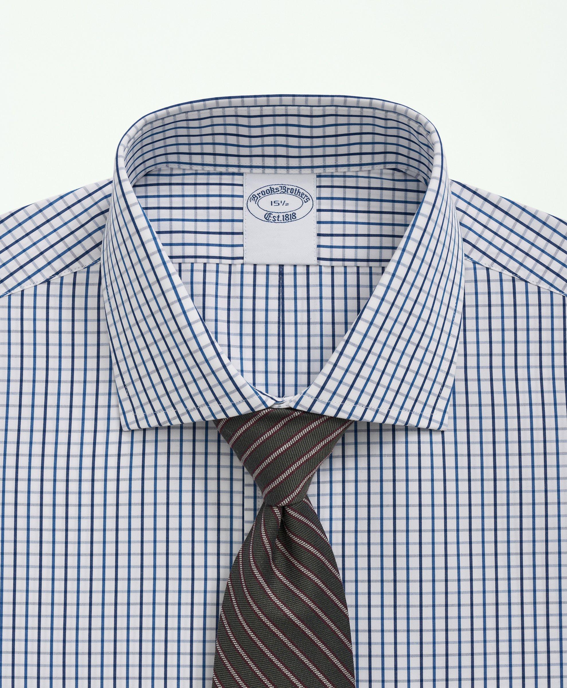 Supima® Cotton Poplin English Collar, Tattersall Dress Shirt