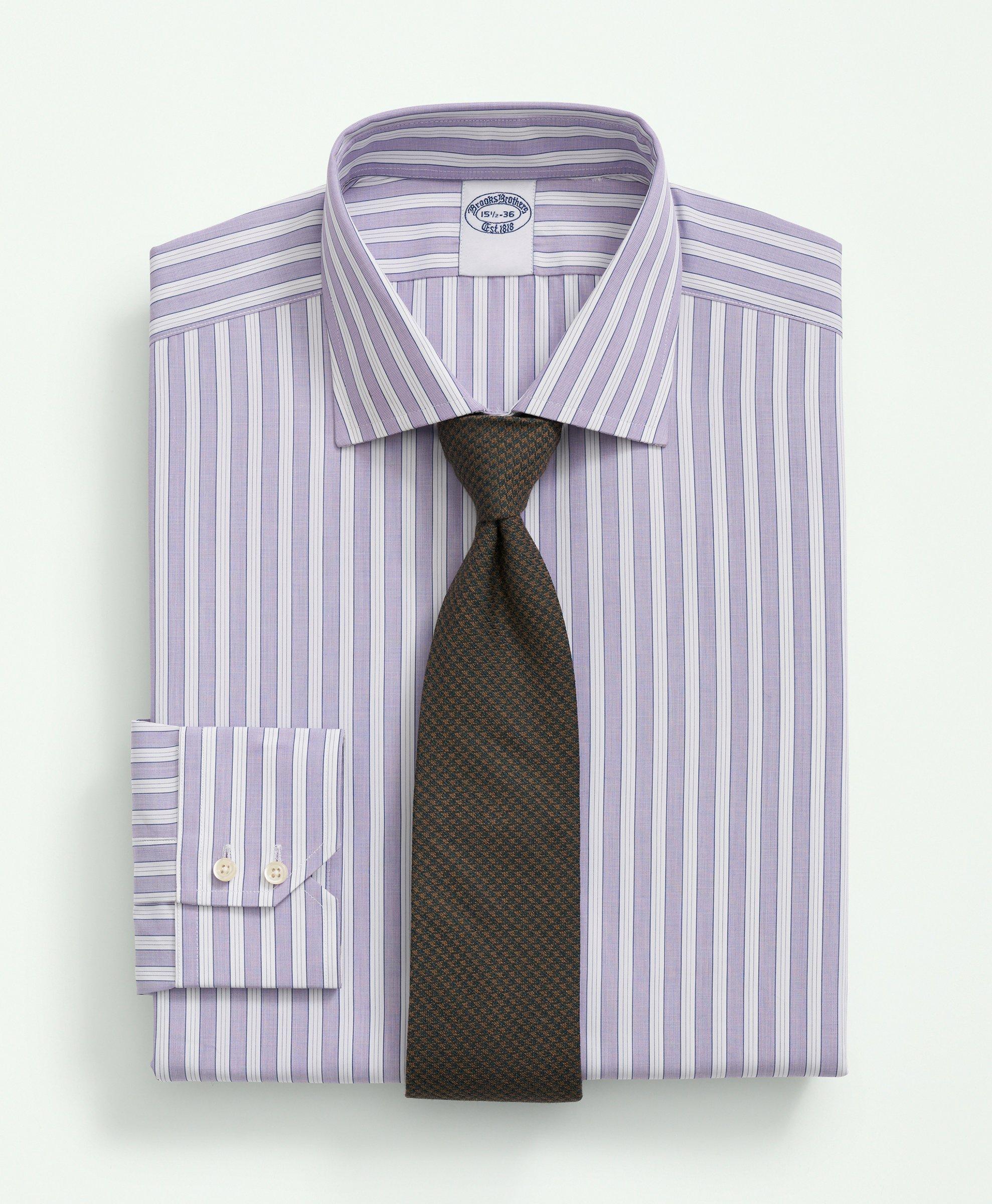 Brooks Brothers X Thomas Mason® Cotton Poplin English Collar, Striped Dress Shirt, image 1