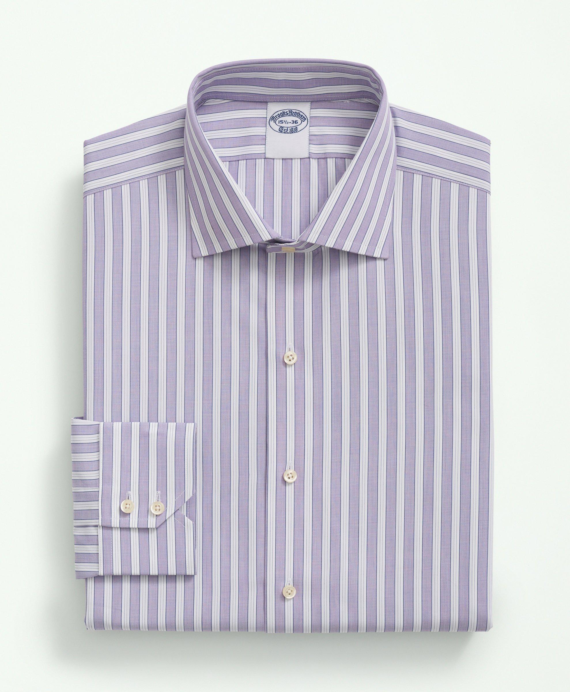 Brooks Brothers X Thomas Mason® Cotton Poplin English Collar, Striped Dress Shirt, image 3