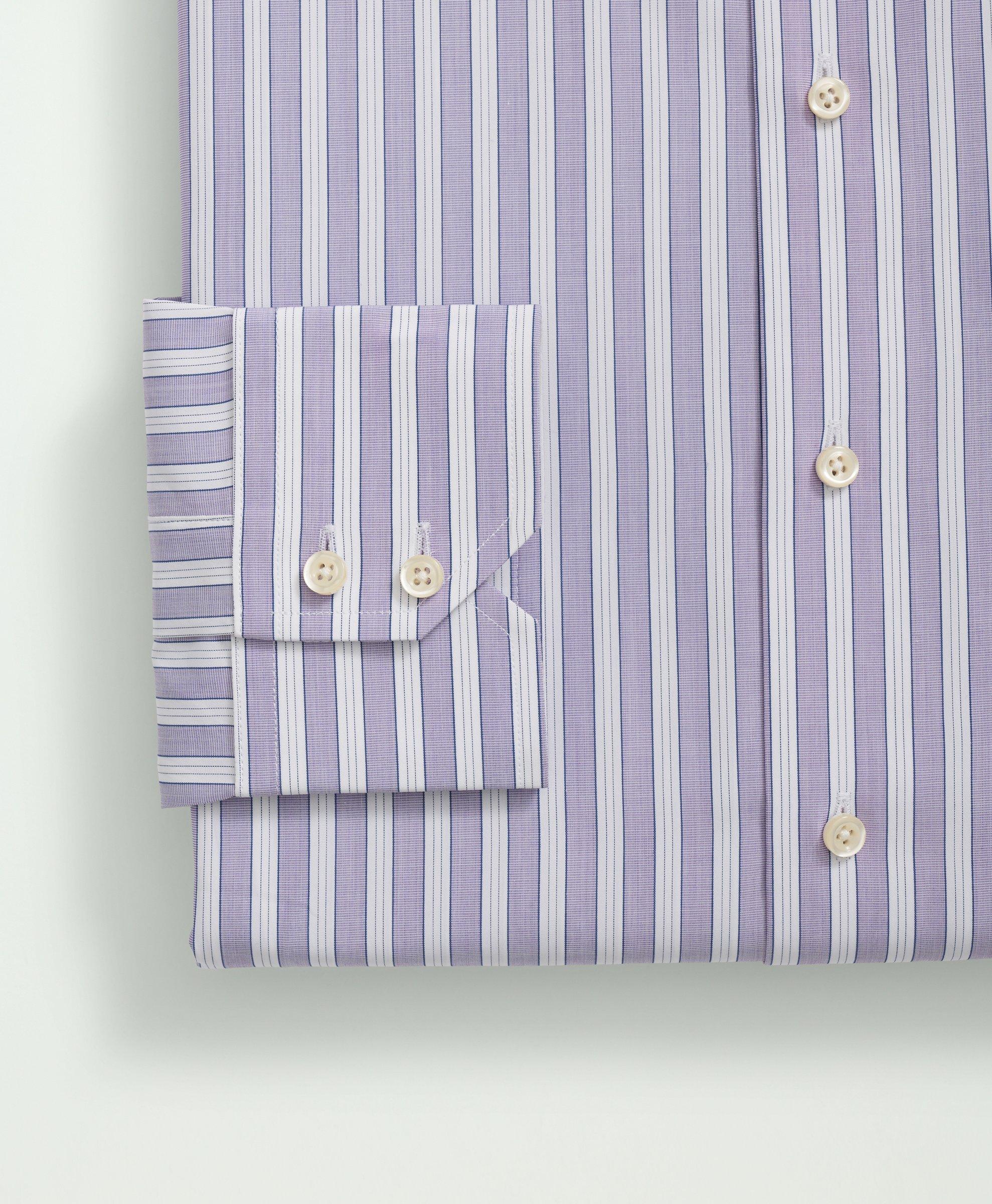 Brooks Brothers X Thomas Mason® Cotton Poplin English Collar, Striped Dress Shirt, image 4