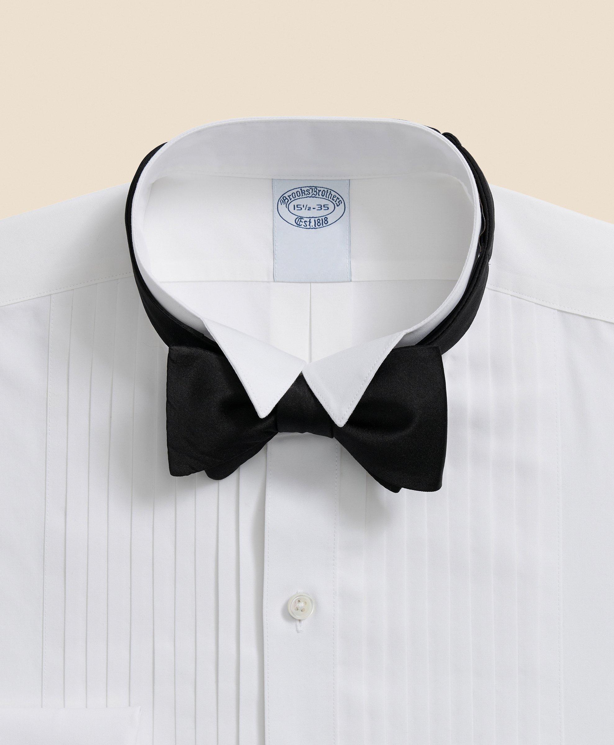 Stretch Supima® Cotton Broadcloth Wing Collar, Tuxedo Shirt