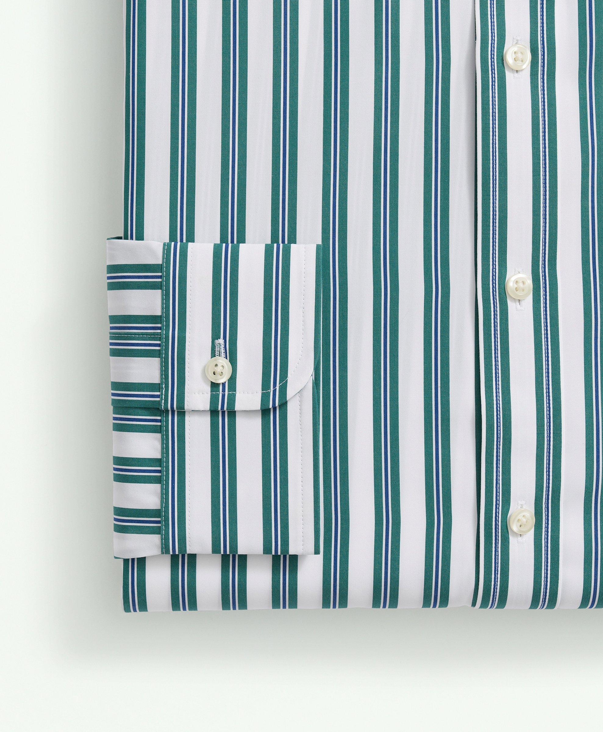 Supima® Cotton Poplin Ainsley Collar, Bold Multi Striped Dress Shirt