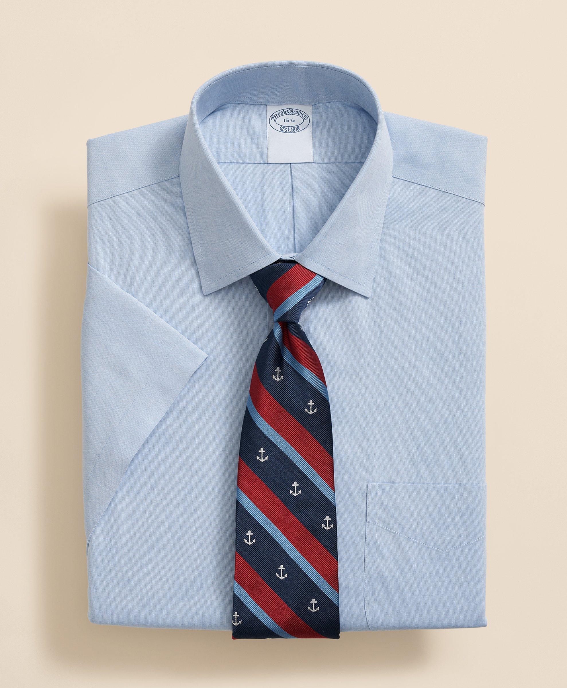 Brooks Brothers Supima Cotton Poplin Ainsley Collar, Dress Shirt In Hydrangea