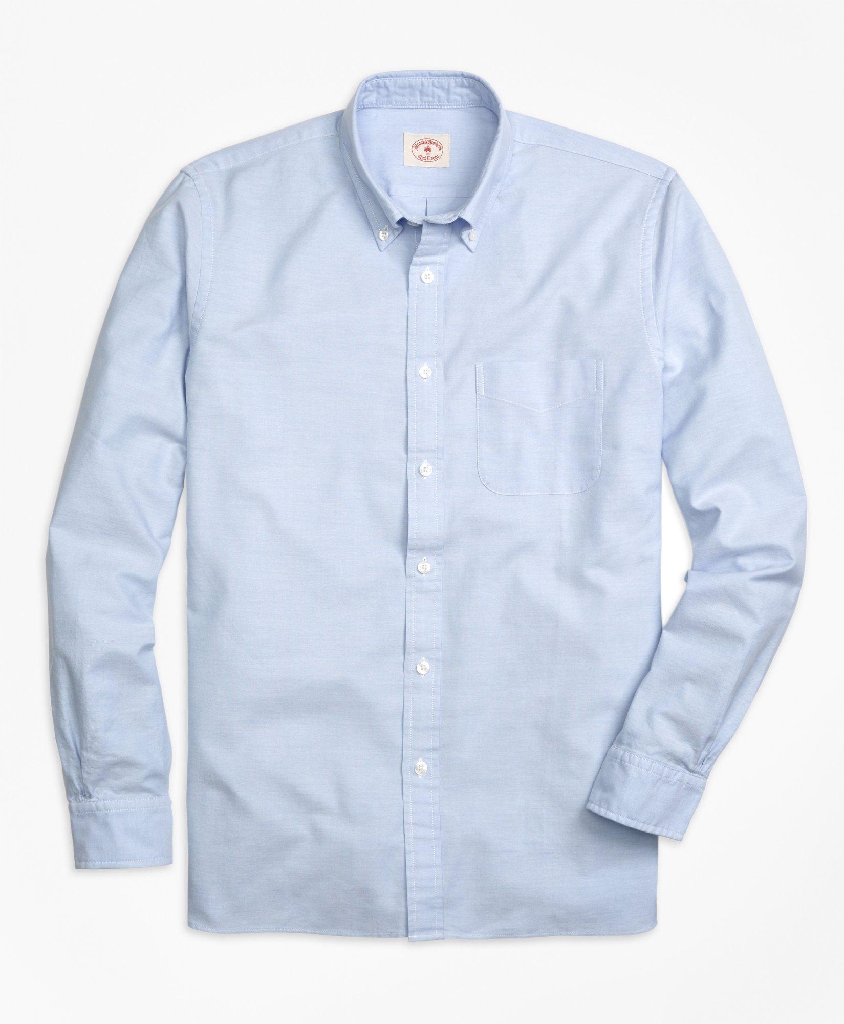 Solid Oxford Polo Button-Down Shirt