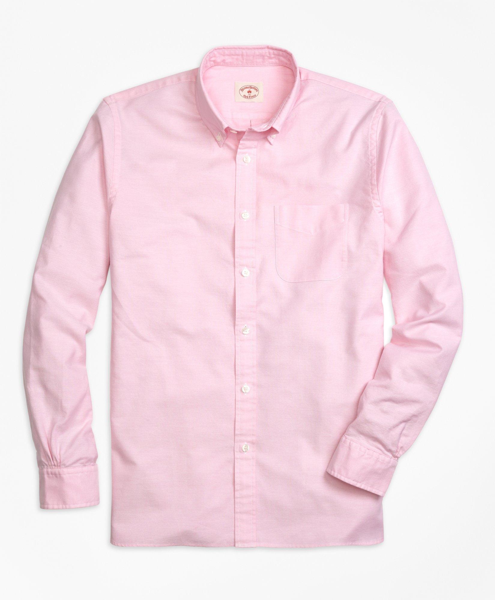 Solid Oxford Polo Button-Down Shirt