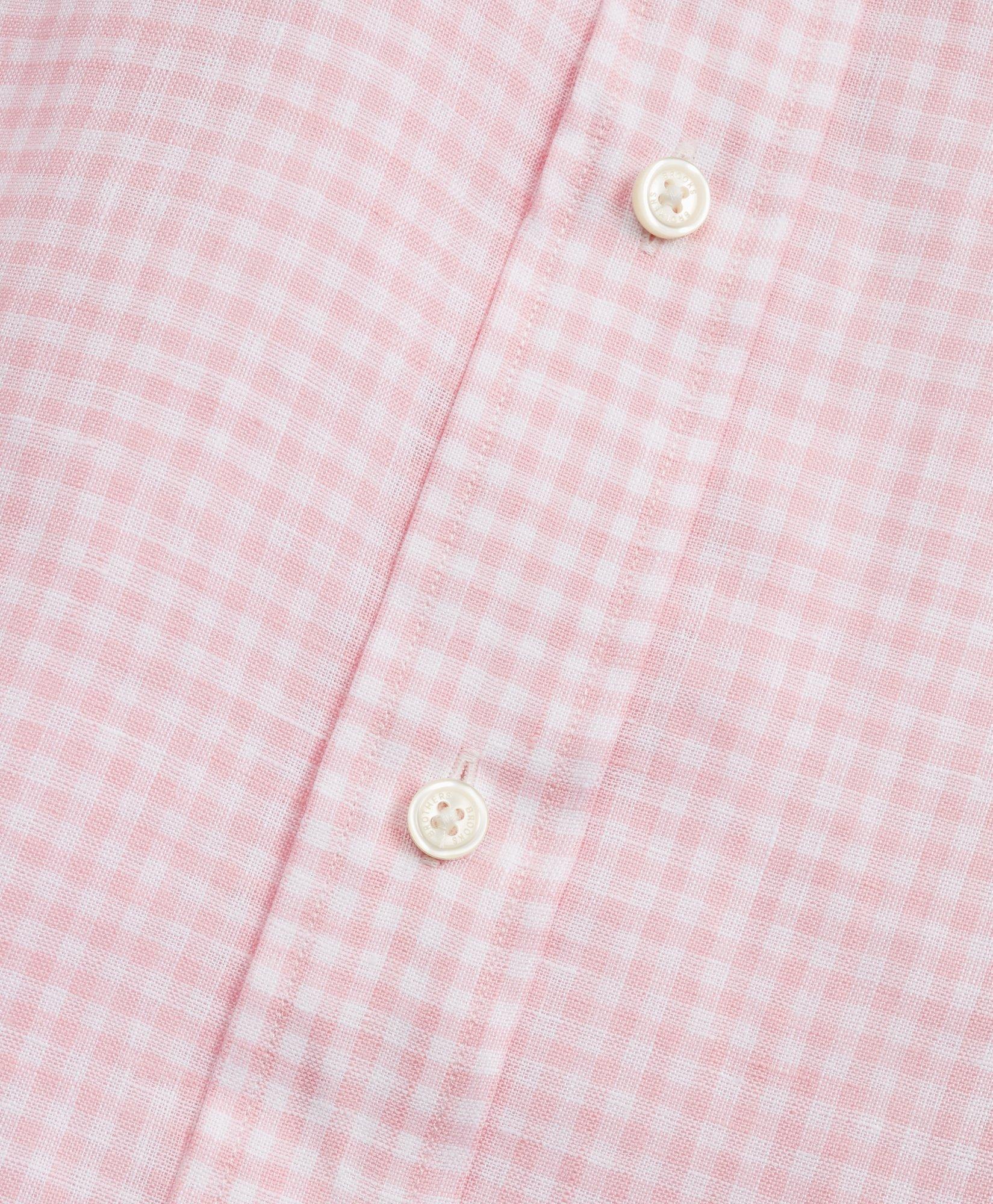 Milano Fit Gingham Irish Linen Sport Shirt