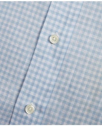 Regent Regular-Fit Sport Shirt, Gingham Irish Linen Short-Sleeve, image 4