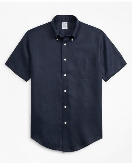 Regent Regular-Fit Sport Shirt, Irish Linen Short-Sleeve, image 1