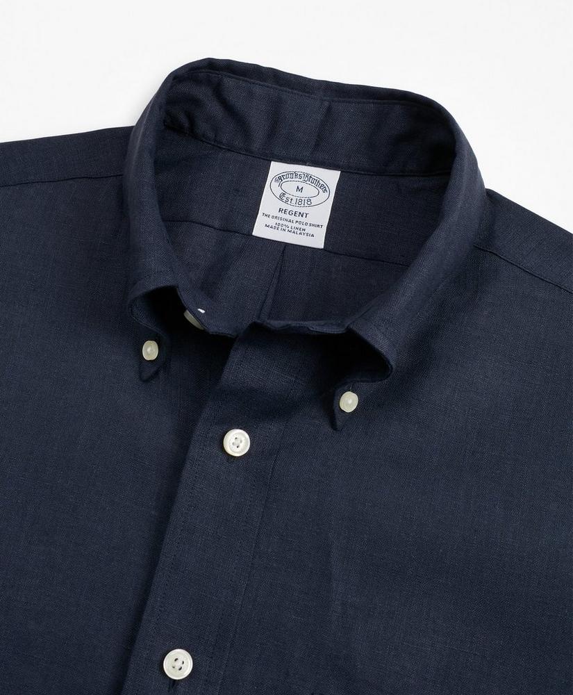 Regent Regular-Fit Sport Shirt, Irish Linen Short-Sleeve, image 2