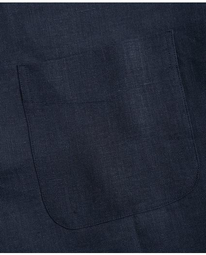 Regent Regular-Fit Sport Shirt, Irish Linen Short-Sleeve, image 3