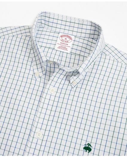 Stretch Madison Relaxed-Fit Sport Shirt, Non-Iron Windowpane, image 2