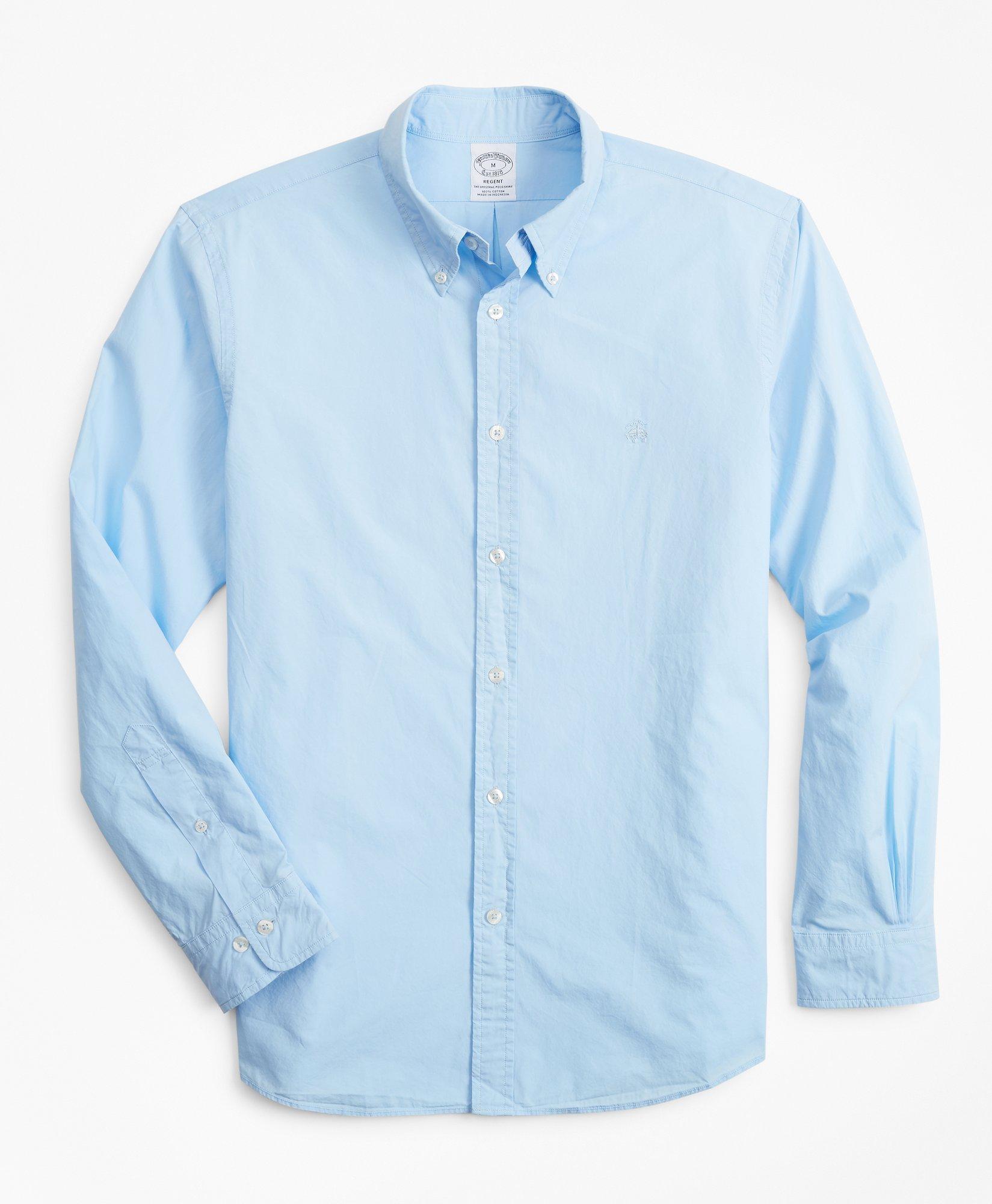 Regent Regular-Fit Garment-Dyed Sport Shirt, image 1