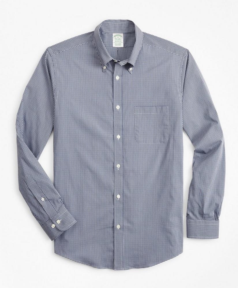 Milano Slim-Fit Sport Shirt, Brooks Brothers Stretch Performance Series with COOLMAX®, Gingham, image 1
