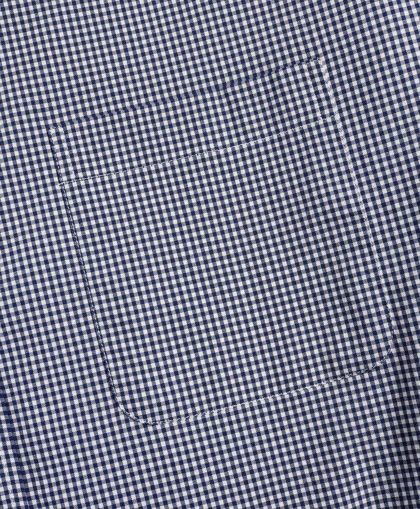 Milano Slim-Fit Sport Shirt, Brooks Brothers Stretch Performance Series with COOLMAX®, Gingham, image 3