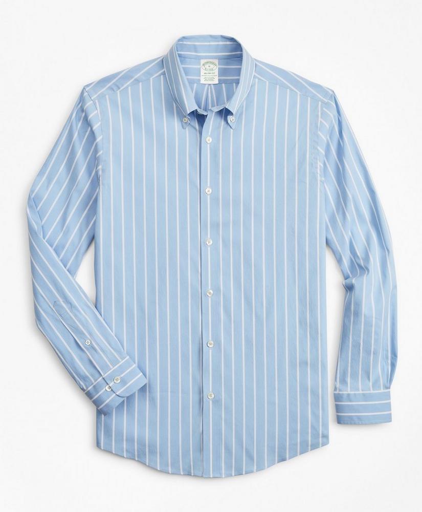 Milano Slim-Fit Sport Shirt, Brooks Brothers Stretch Performance Series with COOLMAX®, Ground Stripe, image 1